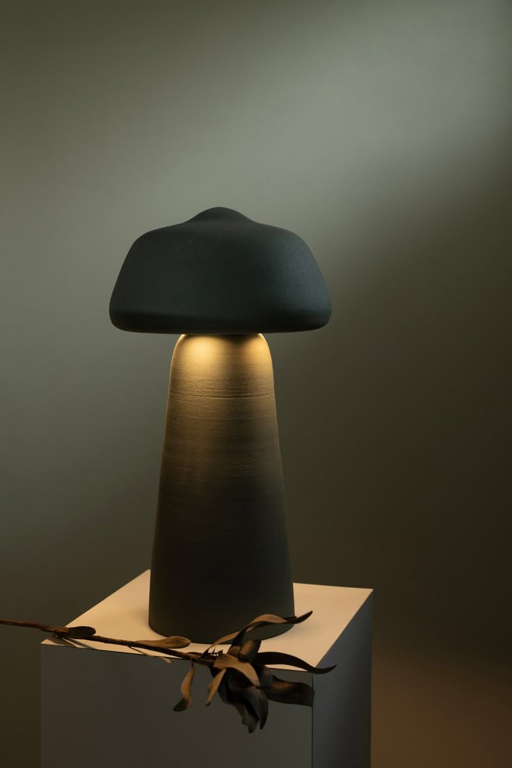 Matte Ceramic Mushroom Table Lamp