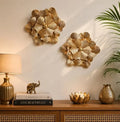 Luxury Textured Gold Floral Wall Art (Set of 2)